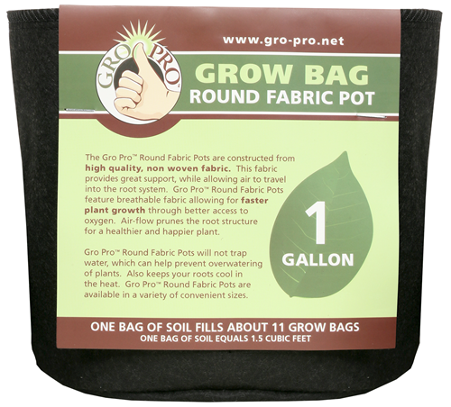 Gro Pro Premium Fabric Pot  1 Gallon